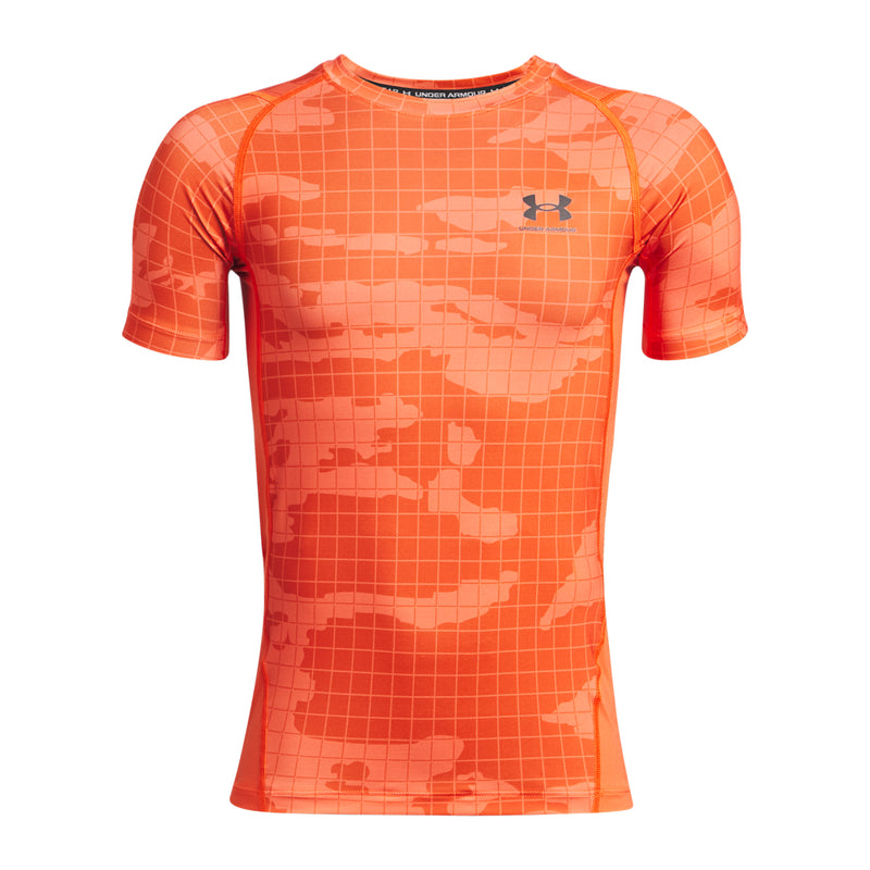 Boys' Under Armour Youth Heatgear Printed T-Shirt - 847 FIRE