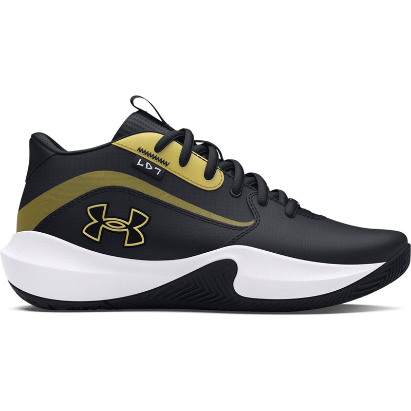 Boys' Under Armour Youth Lockdown 7 Basketball Shoe - 001 B/GL