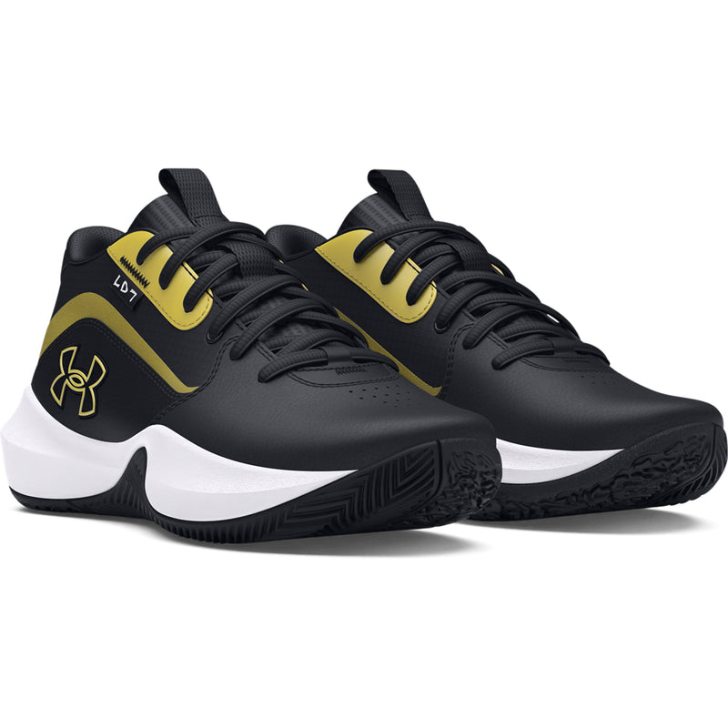 Boys' Under Armour Youth Lockdown 7 Basketball Shoe - 001 B/GL