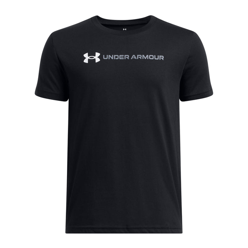 Boys' Under Armour Youth Logo Wordmark T-Shirt - 001 - BLACK