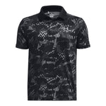 Boys' Under Armour Youth Matchplay Printed Polo - 002 - BLACK