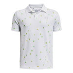 Boys' Under Armour Youth Matchplay Printed Polo - 101 - WHITE