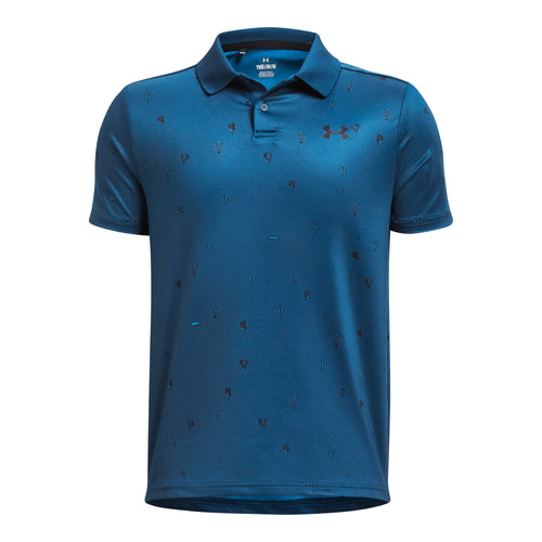 Boys' Under Armour Youth Matchplay Printed Polo - 426 BLUE