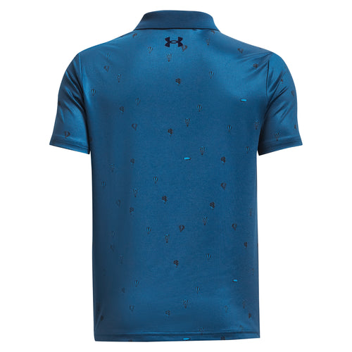 Boys' Under Armour Youth Matchplay Printed Polo - 426 BLUE