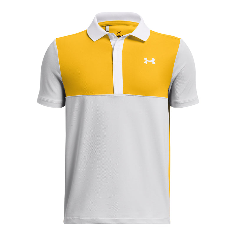 Boys' Under Armour Youth Performance Colorblock Polo - 014 YELL