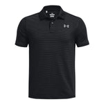 Boys' Under Armour Youth Performance Stripe Polo - 001 - BLACK