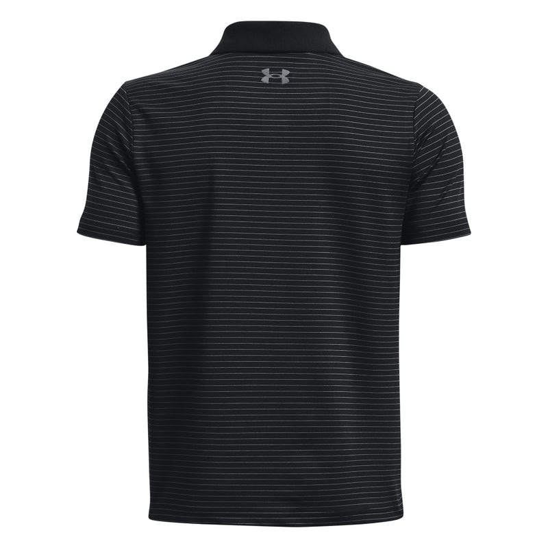 Boys' Under Armour Youth Performance Stripe Polo - 001 - BLACK