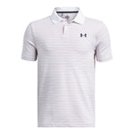 Boys' Under Armour Youth Performance Stripe Polo - 102 - WHITE
