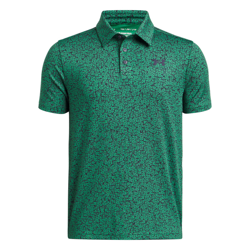 Boys' Under Armour Youth Playoff Printed Polo - 305 GREE