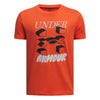 Boys' Under Armour Youth Split Big Logo T-Shirt - 847 FIRE