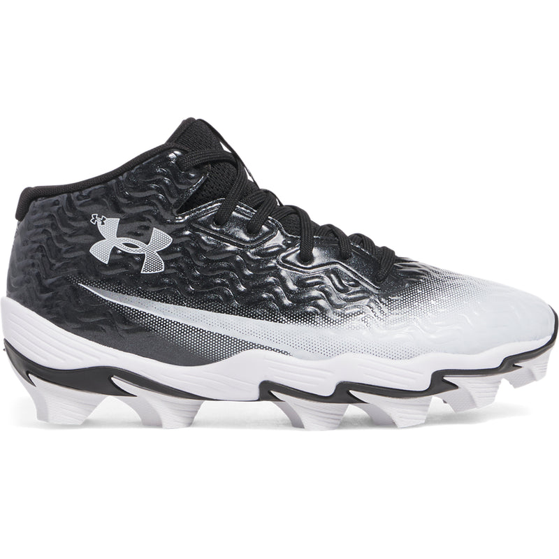 Boys' Under Armour Youth Spotlight Hammer Jr. Football Cleats - Wide - 001 - BLACK