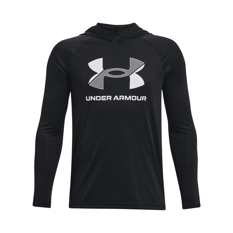 Boys' Under Armour Youth Tech Big Logo Hoodie - 002 - BLACK