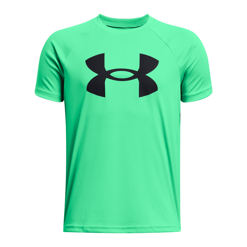 Boys' Under Armour Youth Tech Big Logo Tee - 299 GRN