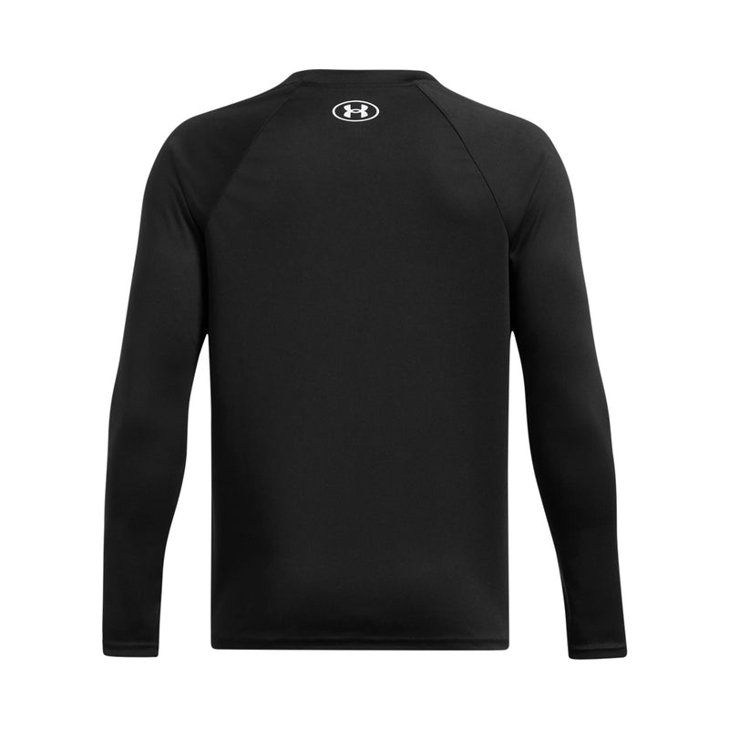 Boys' Under Armour Youth Tech Hybrid Print Longsleeve - 004 - BLACK