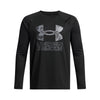 Boys' Under Armour Youth Tech Hybrid Print Longsleeve - 005 - BLACK