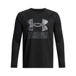 Boys' Under Armour Youth Tech Hybrid Print Longsleeve - 005 - BLACK