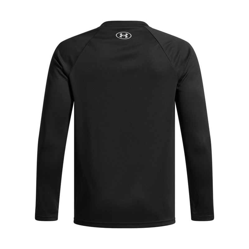 Boys' Under Armour Youth Tech Hybrid Print Longsleeve - 005 - BLACK