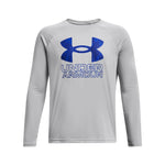 Boys' Under Armour Youth Tech Hybrid Print Longsleeve - 011 - GREY