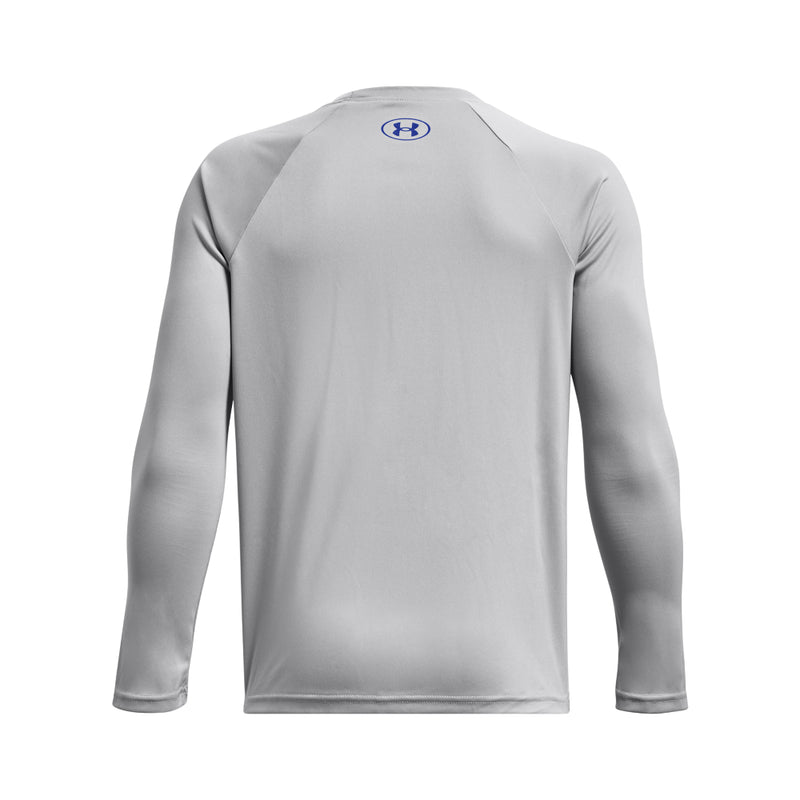 Boys' Under Armour Youth Tech Hybrid Print Longsleeve - 011 - GREY