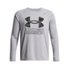 Boys' Under Armour Youth Tech Hybrid Print Longsleeve - 014 - GREY