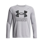 Boys' Under Armour Youth Tech Hybrid Print Longsleeve - 014 - GREY