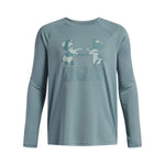 Boys' Under Armour Youth Tech Hybrid Print Longsleeve - 323