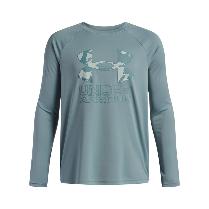 Boys' Under Armour Youth Tech Hybrid Print Longsleeve - 323