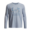 Boys' Under Armour Youth Tech Hybrid Print Longsleeve - 453 - TEAL