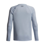 Boys' Under Armour Youth Tech Hybrid Print Longsleeve - 453 - TEAL