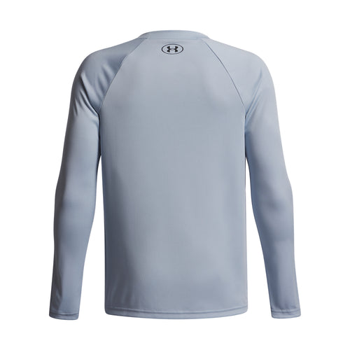 Boys' Under Armour Youth Tech Hybrid Print Longsleeve - 453 - TEAL