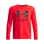 Boys' Under Armour Youth Tech Hybrid Print Longsleeve - 714 RED