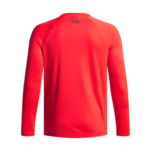 Boys' Under Armour Youth Tech Hybrid Print Longsleeve - 714 RED