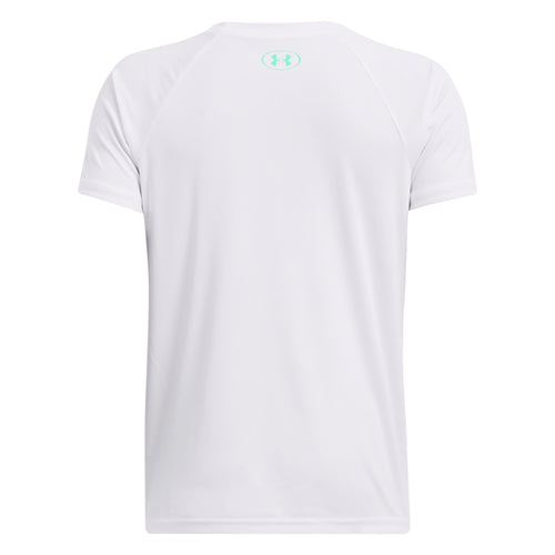 Boys' Under Armour Youth Tech Hybrid Print Tee - 102 - WHITE