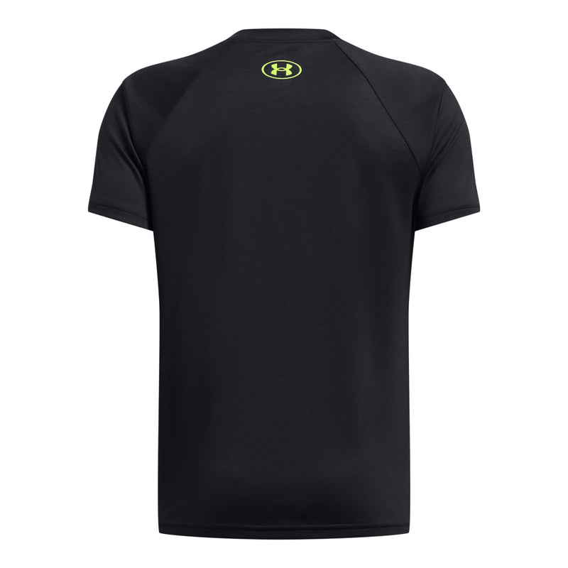 Boys' Under Armour Youth Tech Split Workmark T-Shirt - 001 - BLACK