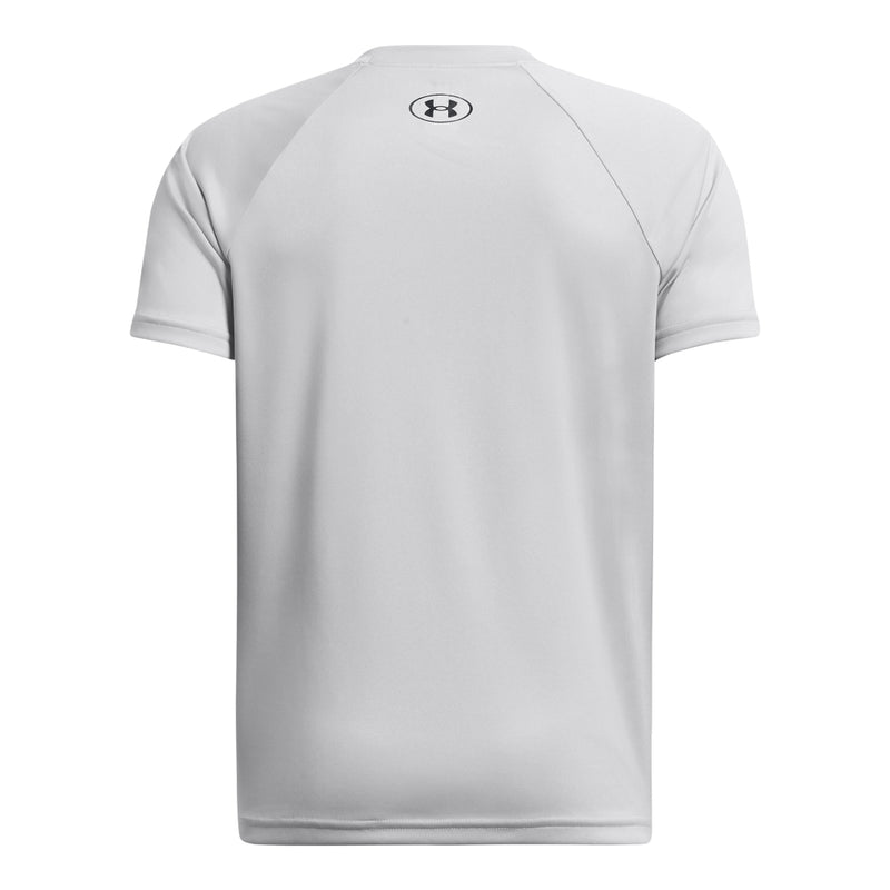Boys' Under Armour Youth Tech Split Workmark T-Shirt - 011 - GREY