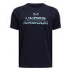 Boys' Under Armour Youth Tech Split Workmark T-Shirt - 410 - NAVY