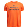 Boys' Under Armour Youth Tech Split Workmark T-Shirt - 847 FIRE