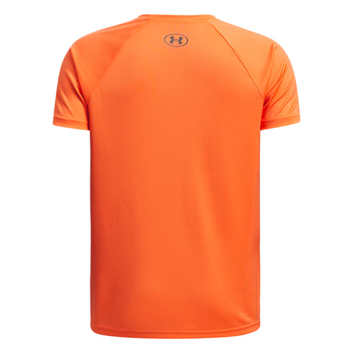 Boys' Under Armour Youth Tech Split Workmark T-Shirt - 847 FIRE