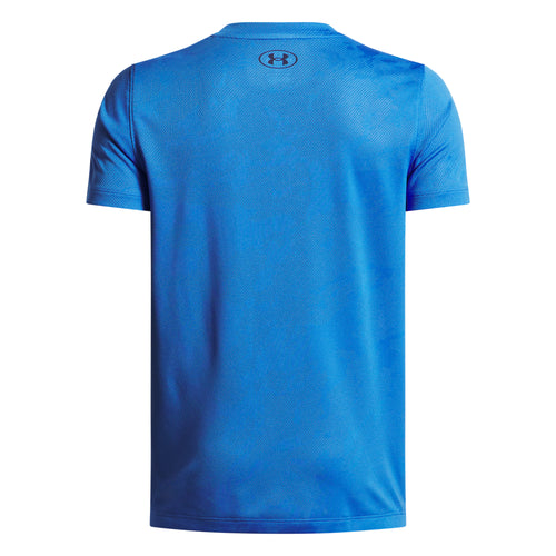 Boys' Under Armour Youth Tech Vent Jacquard T-Shirt - 402 - BLUE ATLANTIS/HIGH VIS YELLOW