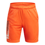 Boys' Under Armour Youth Tech Wordmark Short - 847 FIRE