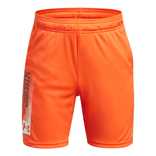 Boys' Under Armour Youth Tech Wordmark Short - 847 FIRE
