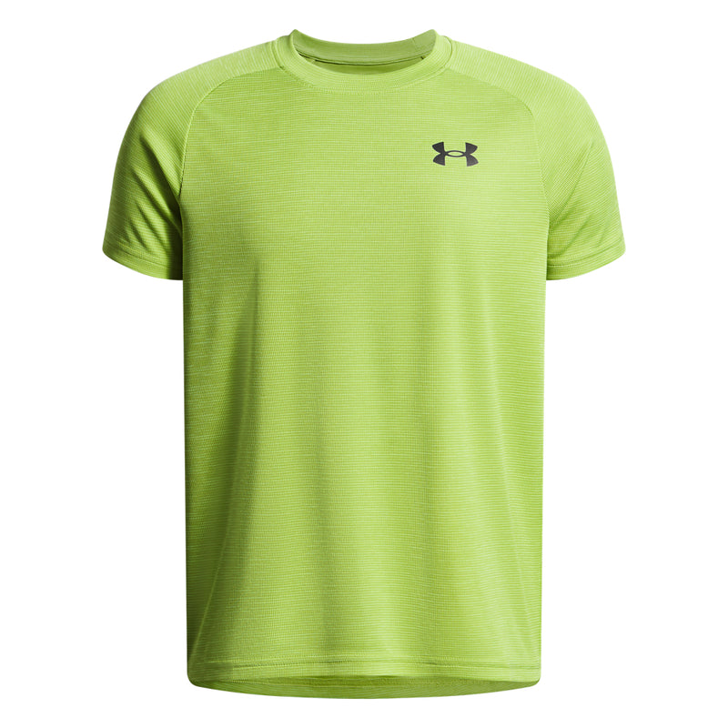 Boys' Under Armour Youth Textured Tech T-Shirt - 326 - VIBE GREEN