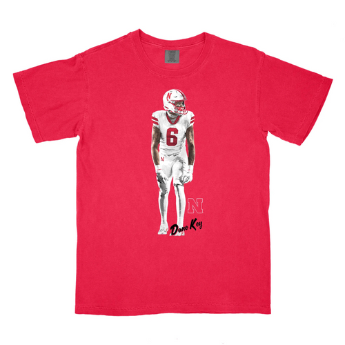 Girl's/Boys' Nebraska Huskers Youth Dane Key 'Key to the Game' T-Shirt - RED