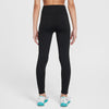 Girl's Nike Youth One High-Waisted Legging - 010 - BLACK