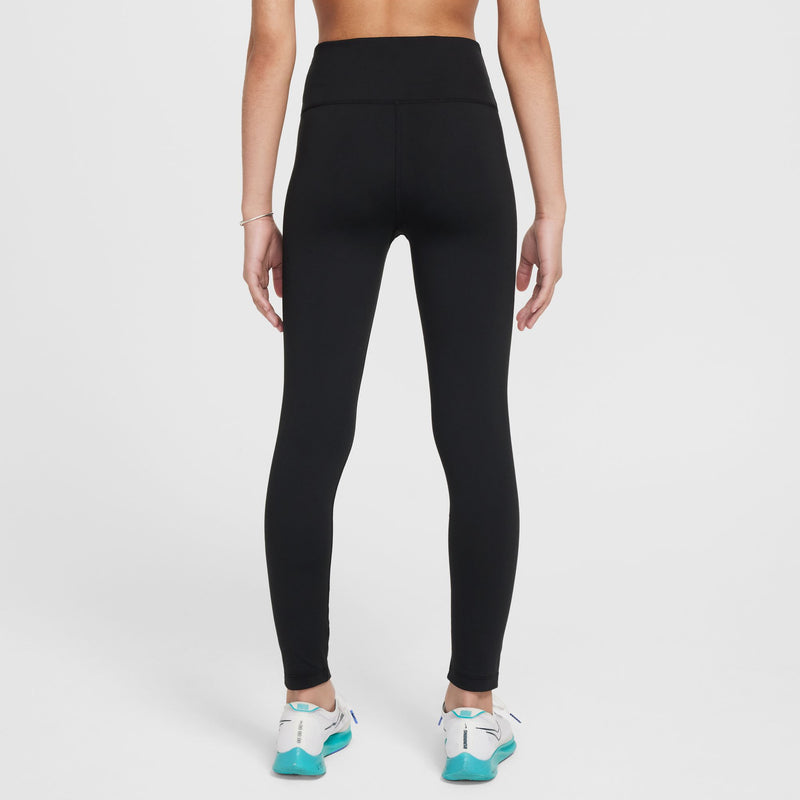 Girl's Nike Youth One High-Waisted Legging - 010 - BLACK