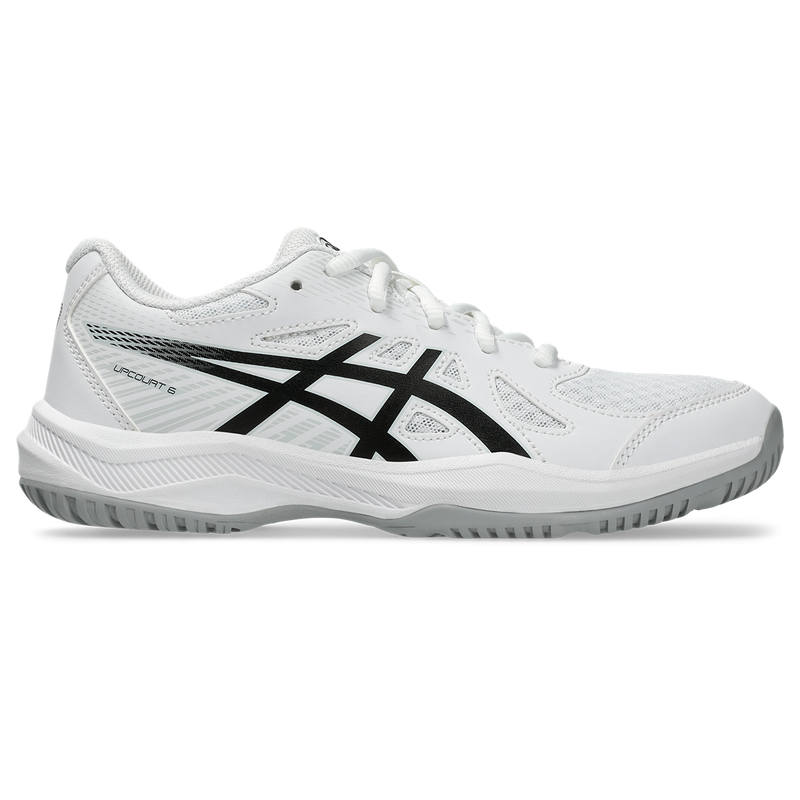 Girls' ASICS Youth Upcourt 6 Volleyball Shoes - 101 - WHITE/BLACK