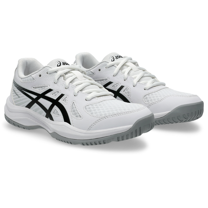 Girls' ASICS Youth Upcourt 6 Volleyball Shoes - 101 - WHITE/BLACK