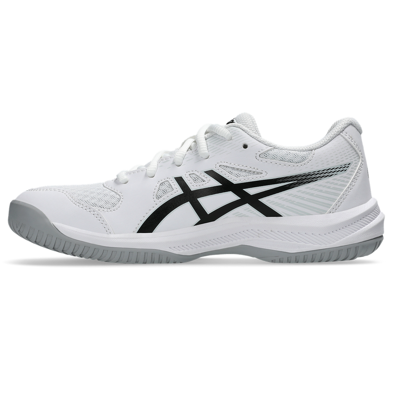Girls' ASICS Youth Upcourt 6 Volleyball Shoes - 101 - WHITE/BLACK