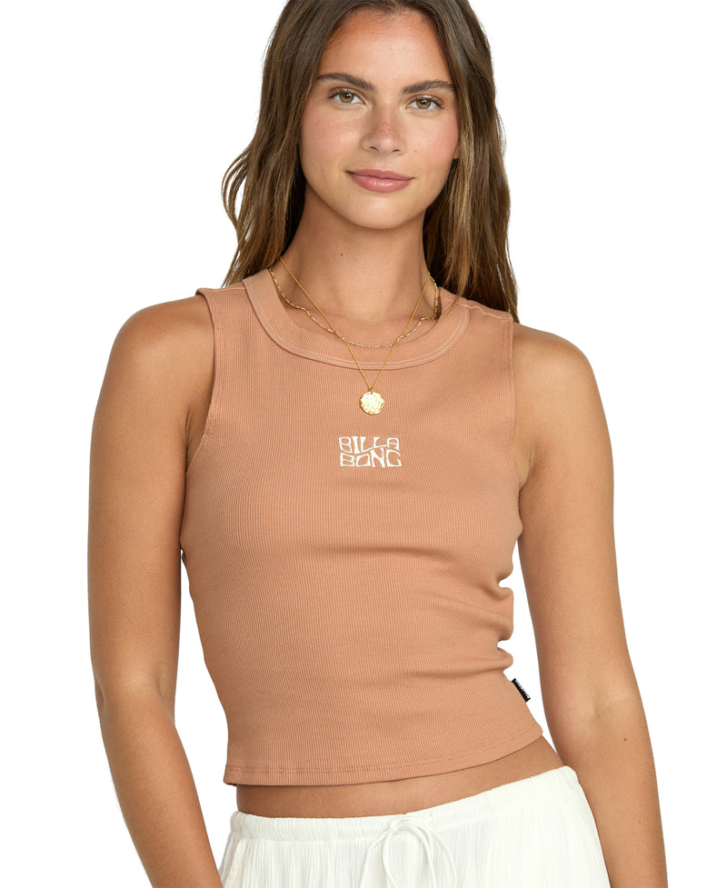 Girls' Billabong Fun Times Knit Crop Tank Top - RSB-ROSE