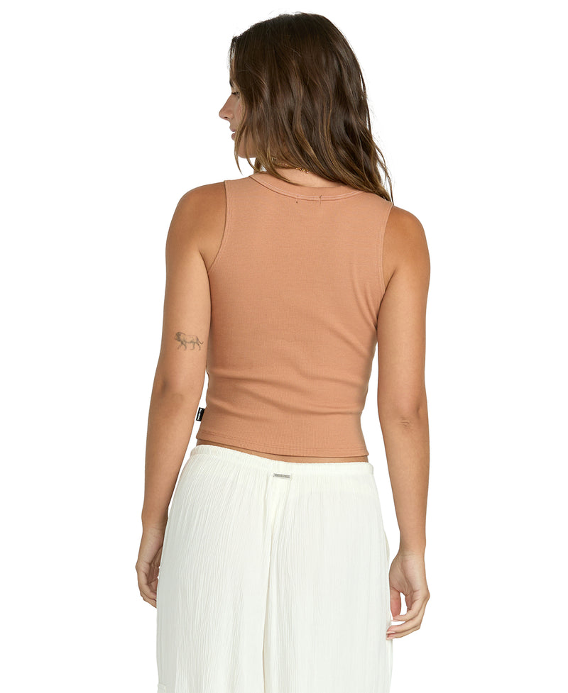 Girls' Billabong Fun Times Knit Crop Tank Top - RSB-ROSE